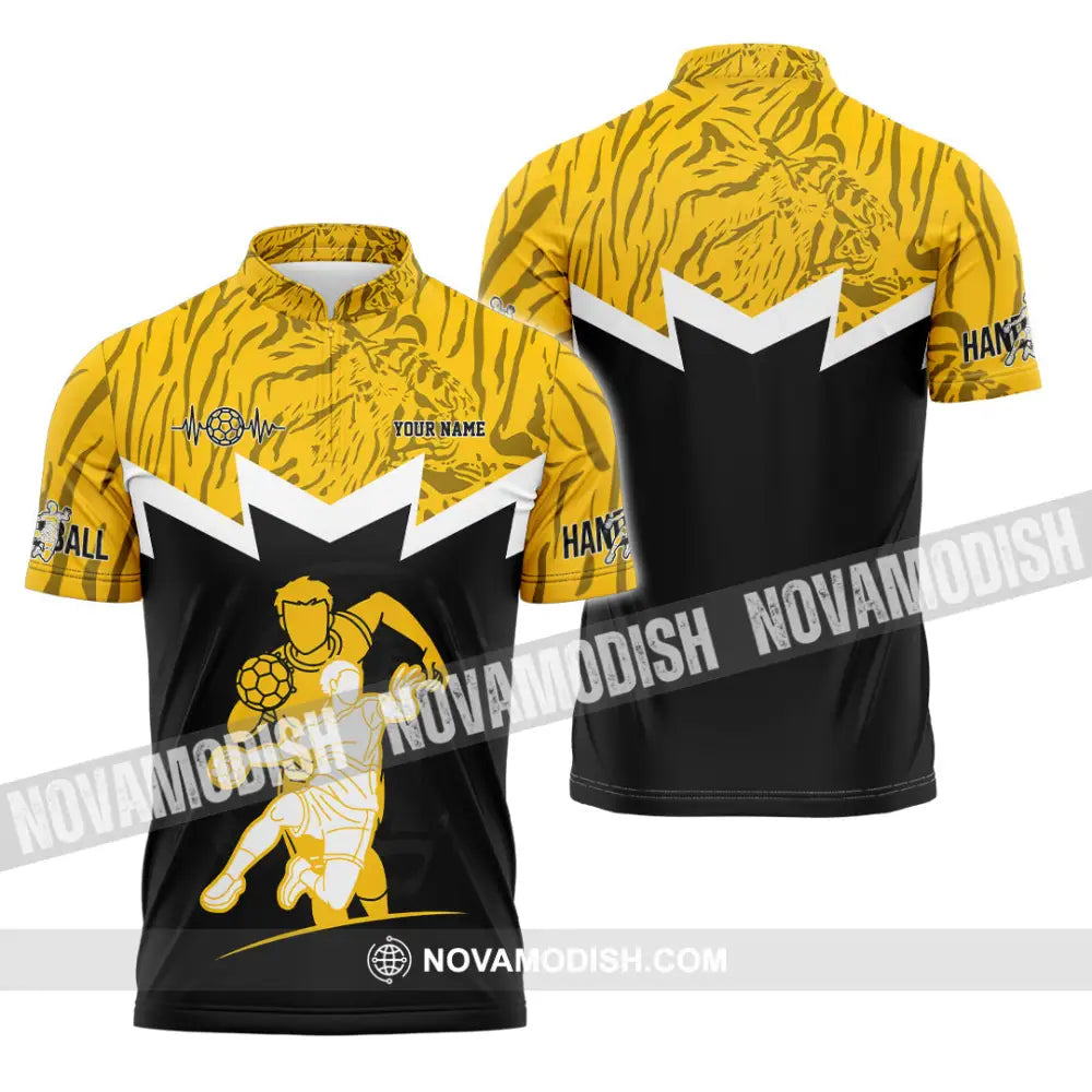 Unisex Shirt - Custom Handball Shirt Zipper Polo Shirt / S T-shirt