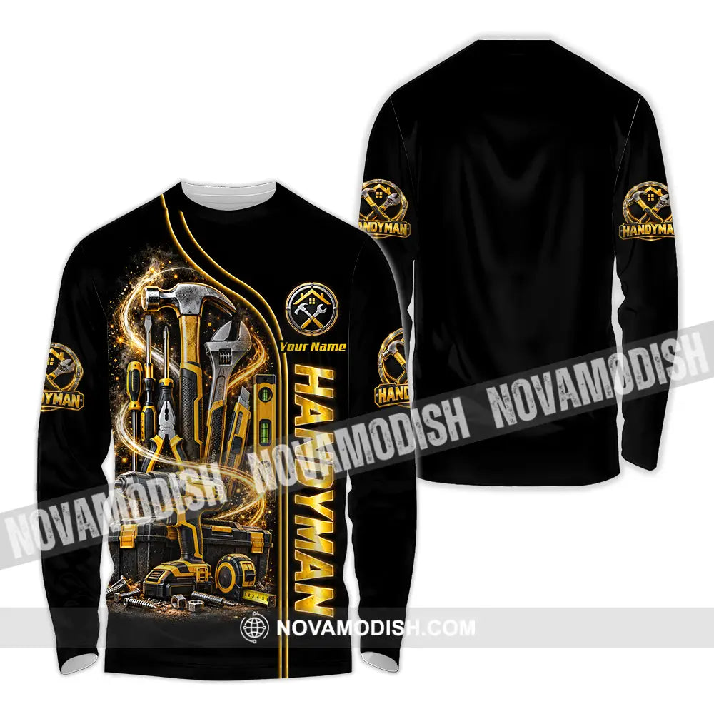 Unisex Shirt - Custom Handyman Shirt - Long Sleeve Shirt / S - T-shirt