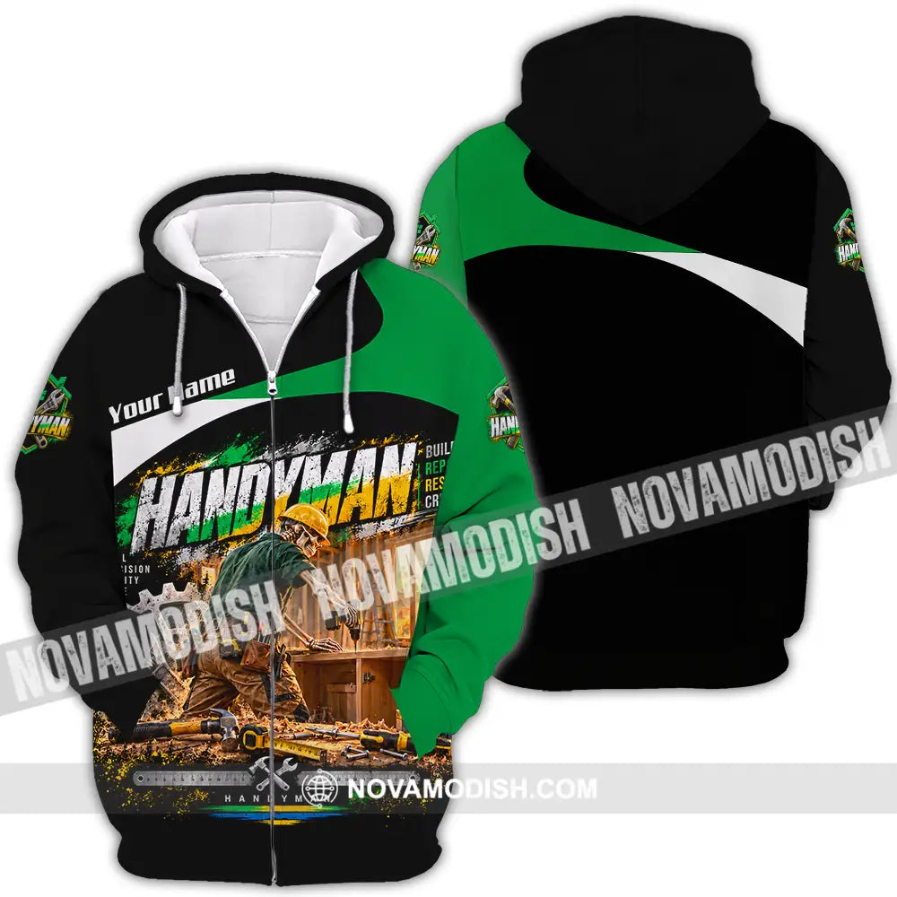 Unisex Shirt - Custom Handyman Shirt - Zipper Hoodie / S - T-shirt