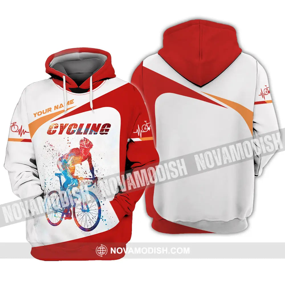 Unisex Shirt - Custom Heartbeat Cycling Lover Shirt Hoodie / S T-shirt