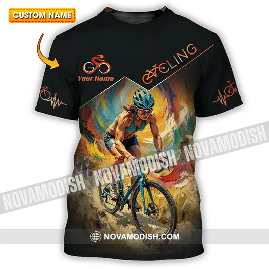 Unisex Shirt - Custom Heartbeat Cycling Lover Shirt T-shirt