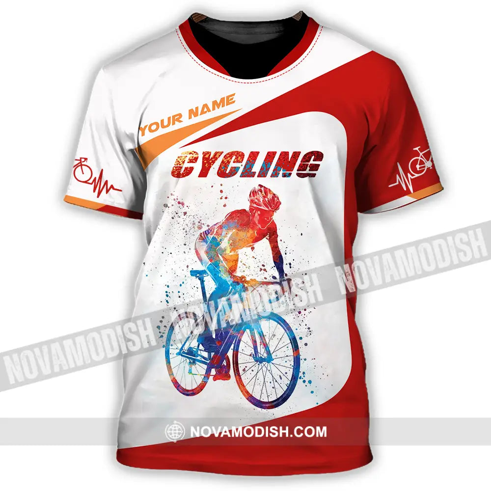 Unisex Shirt - Custom Heartbeat Cycling Lover Shirt T-Shirt / S T-shirt