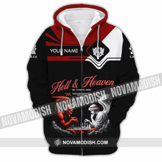 Unisex Shirt - Custom Hell And Heaven Shirt Zipper Hoodie / S T-shirt