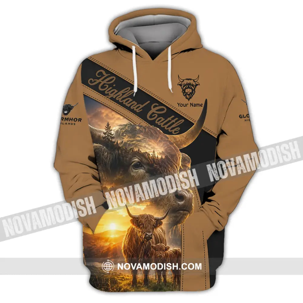 Unisex Shirt - Custom Highland Cattle Shirt - Hoodie / S - T-shirt