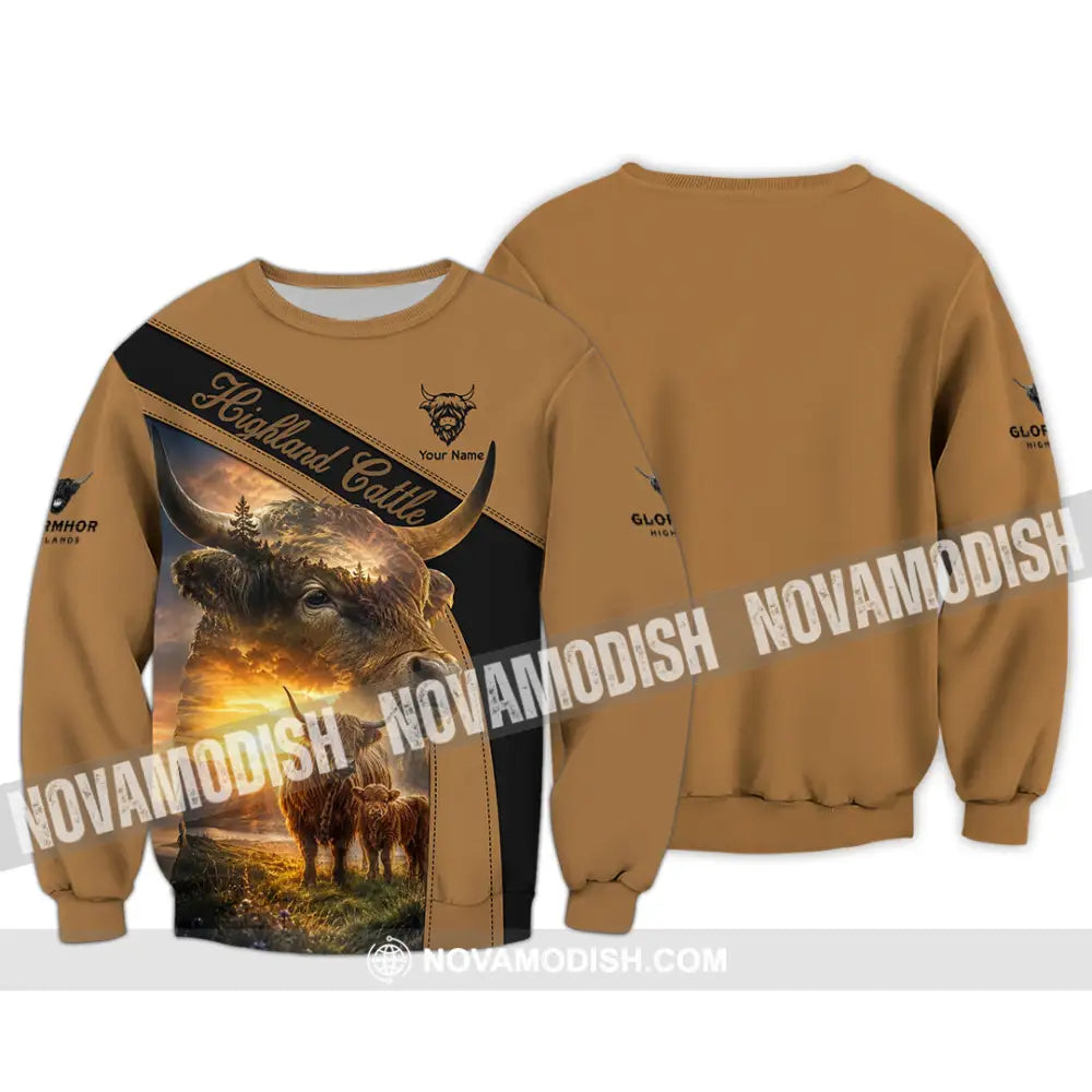 Unisex Shirt - Custom Highland Cattle Shirt - Long Sleeve / S - T-shirt
