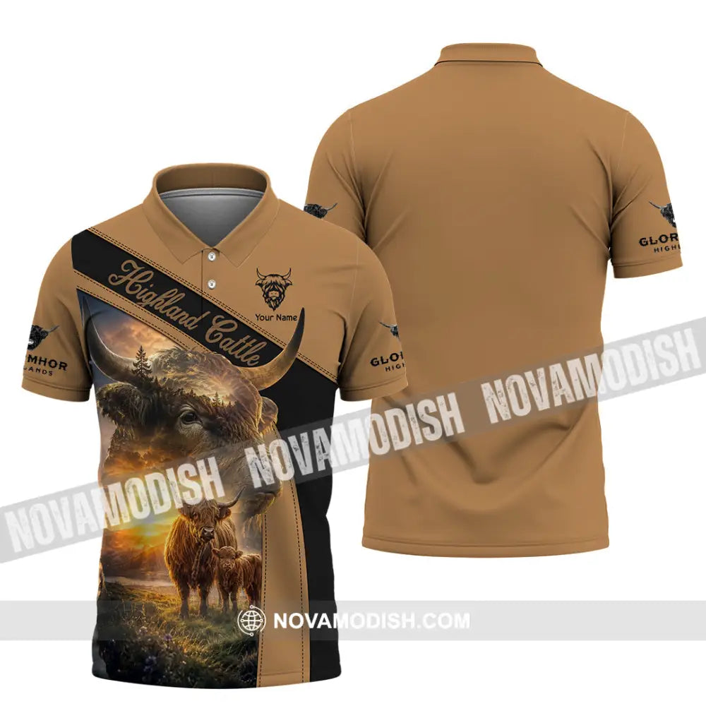 Unisex Shirt - Custom Highland Cattle Shirt - Polo Shirt / S - T-shirt