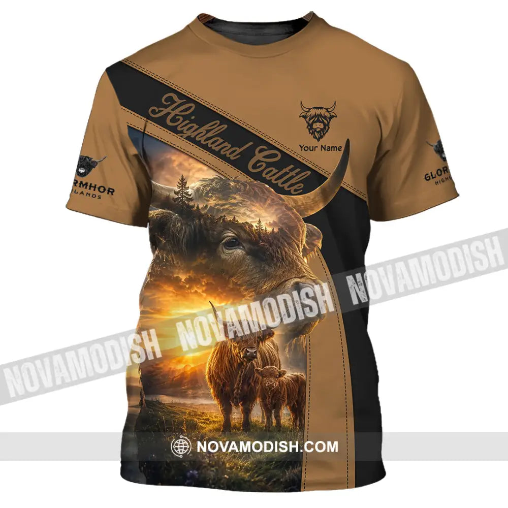 Unisex Shirt - Custom Highland Cattle Shirt - T-Shirt / S - T-shirt