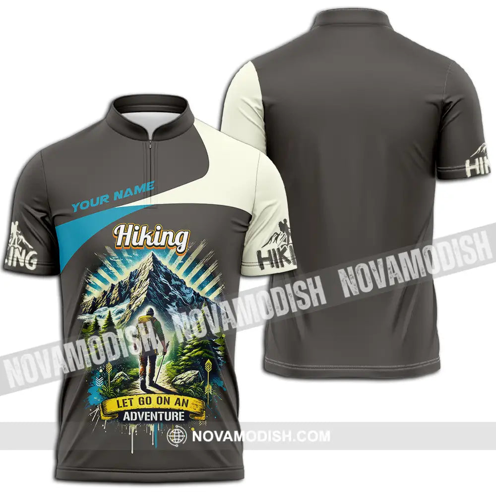 Unisex Shirt - Custom Hiking 3D Shirt - Zipper Polo Shirt / S - T-shirt