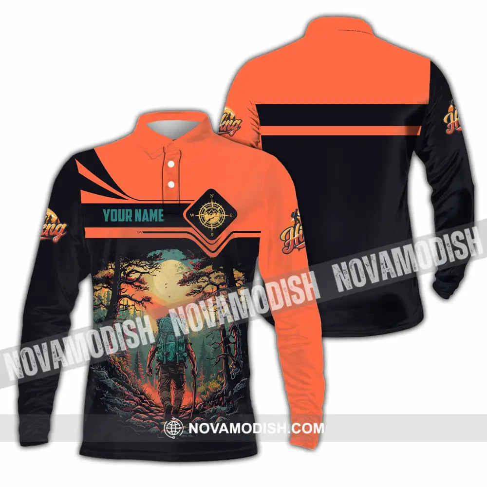 Unisex Shirt - Custom Hiking Shirt Long Sleeve Polo / S T-shirt