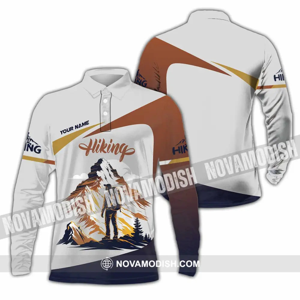Unisex Shirt - Custom Hiking Shirt Long Sleeve Polo / S T-shirt