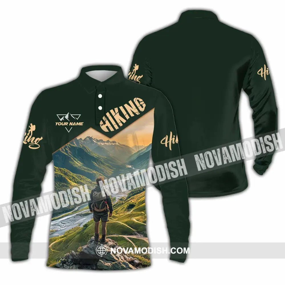 Unisex Shirt - Custom Hiking Shirt Long Sleeve Polo / S T-shirt