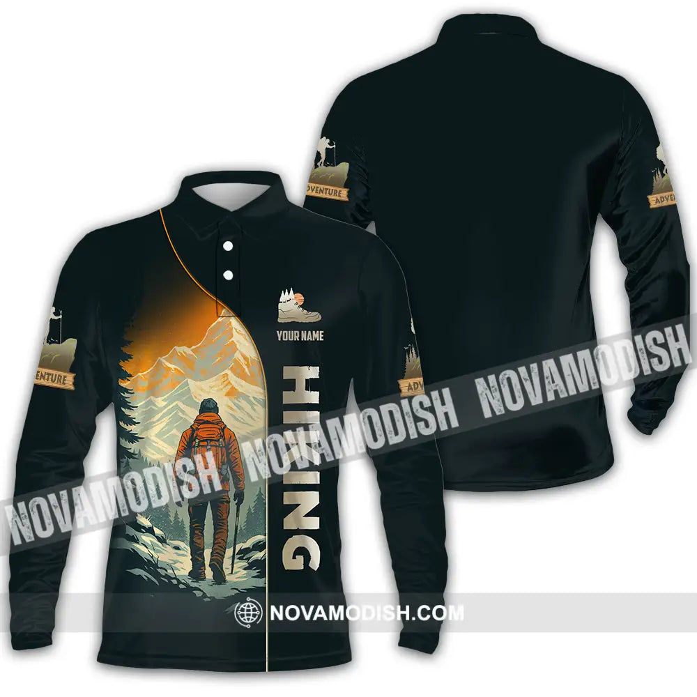Unisex Shirt - Custom Hiking Shirt Long Sleeve Polo / S T-shirt