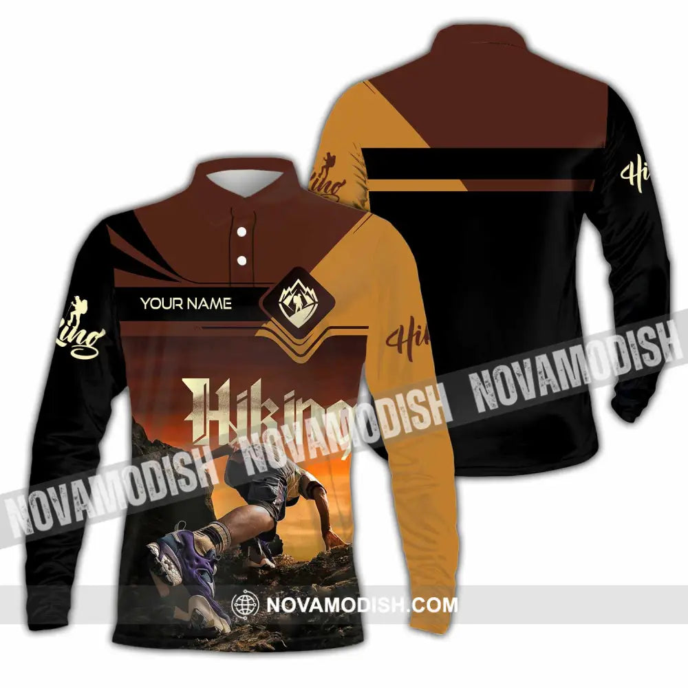 Unisex Shirt - Custom Hiking Lover Shirt Long Sleeve Polo / S T-shirt