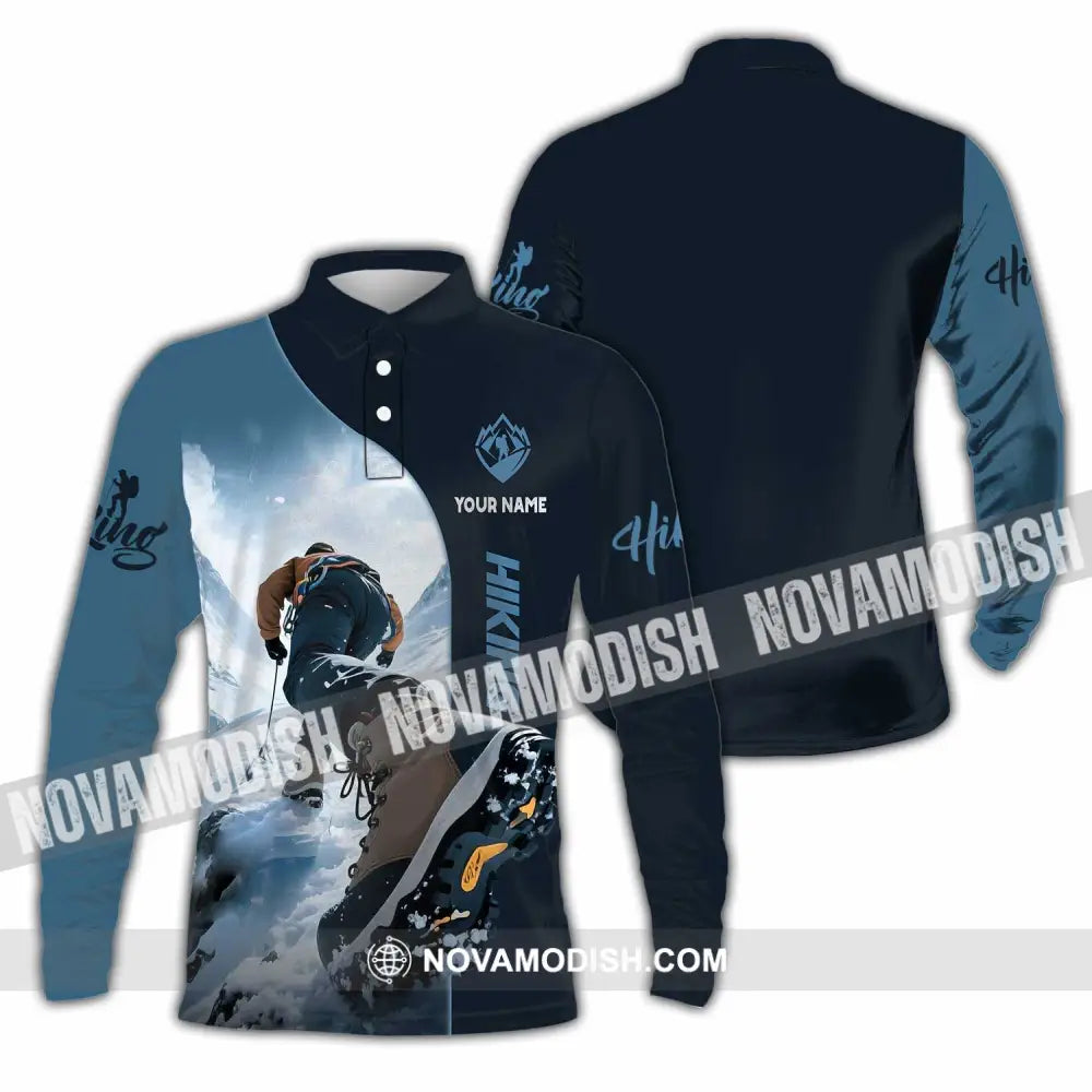 Unisex Shirt - Custom Hiking Lover Shirt Long Sleeve Polo / S T-shirt