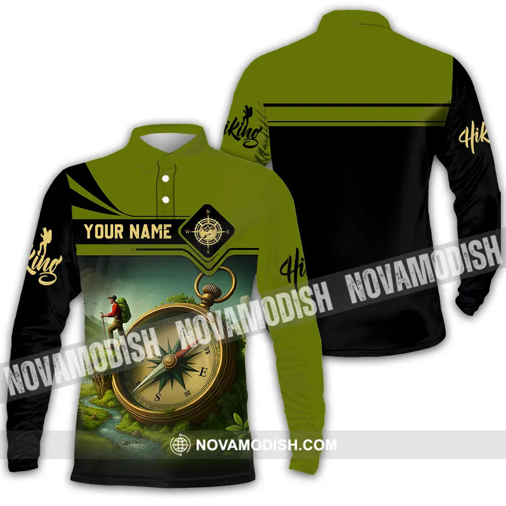 Unisex Shirt - Custom Hiking Lover Shirt Long Sleeve Polo / S T-shirt
