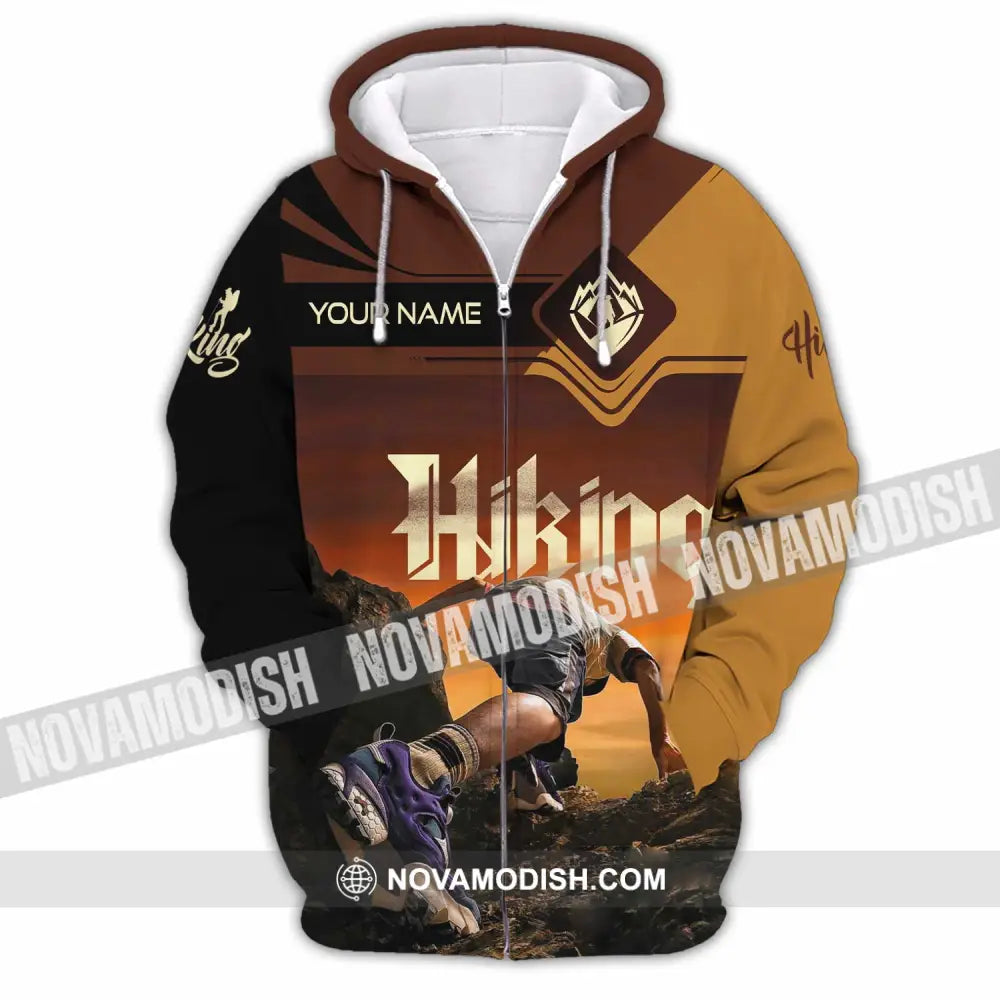 Unisex Shirt - Custom Hiking Lover Shirt Zipper Hoodie / S T-shirt