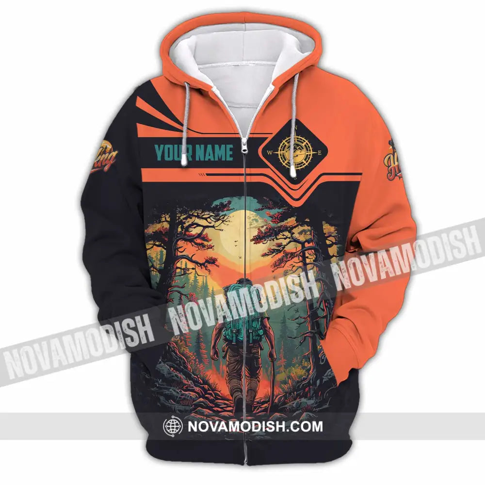 Unisex Shirt - Custom Hiking Shirt Zipper Hoodie / S T-shirt