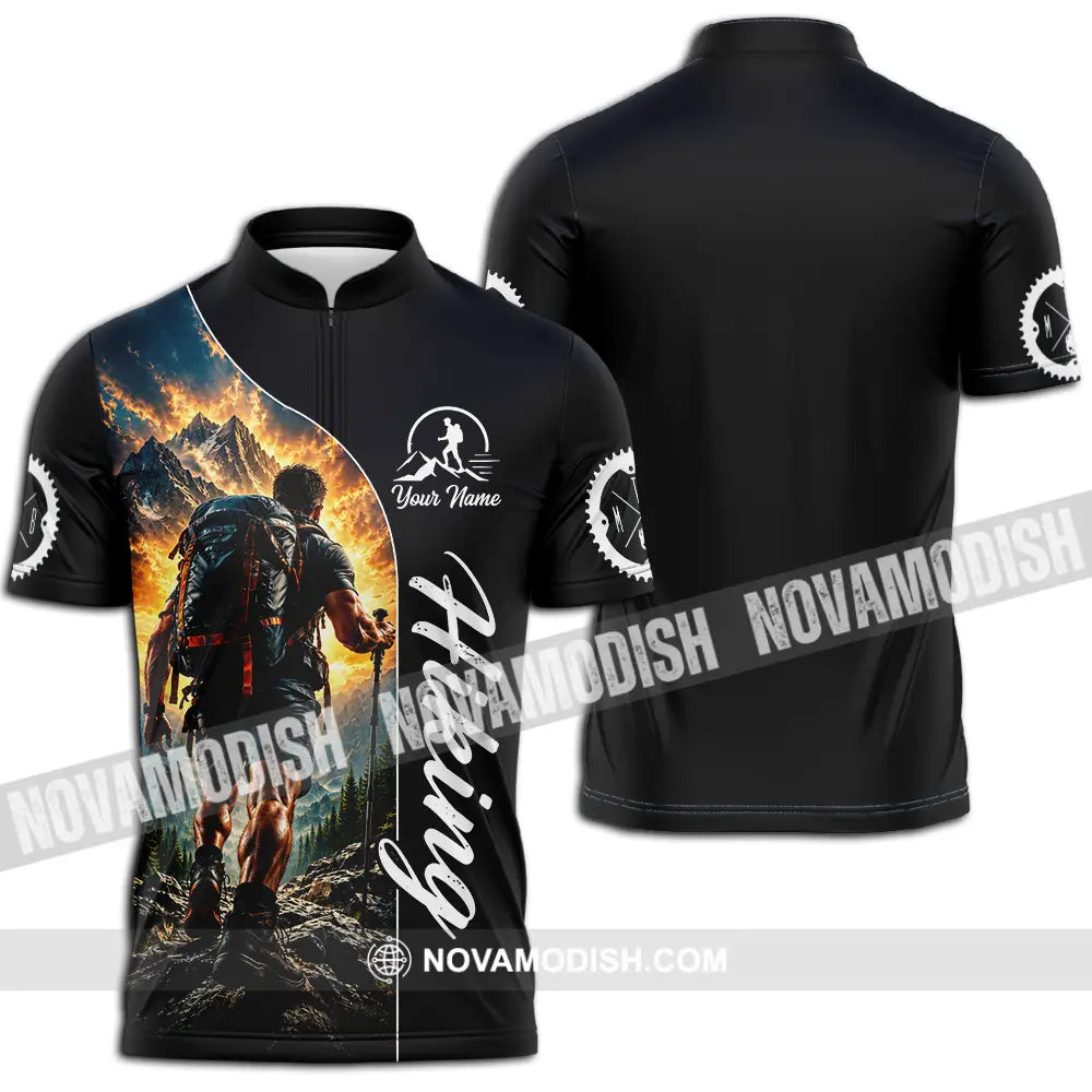 Unisex Shirt - Custom Hiking Shirt - Zipper Polo Shirt / S - T-shirt