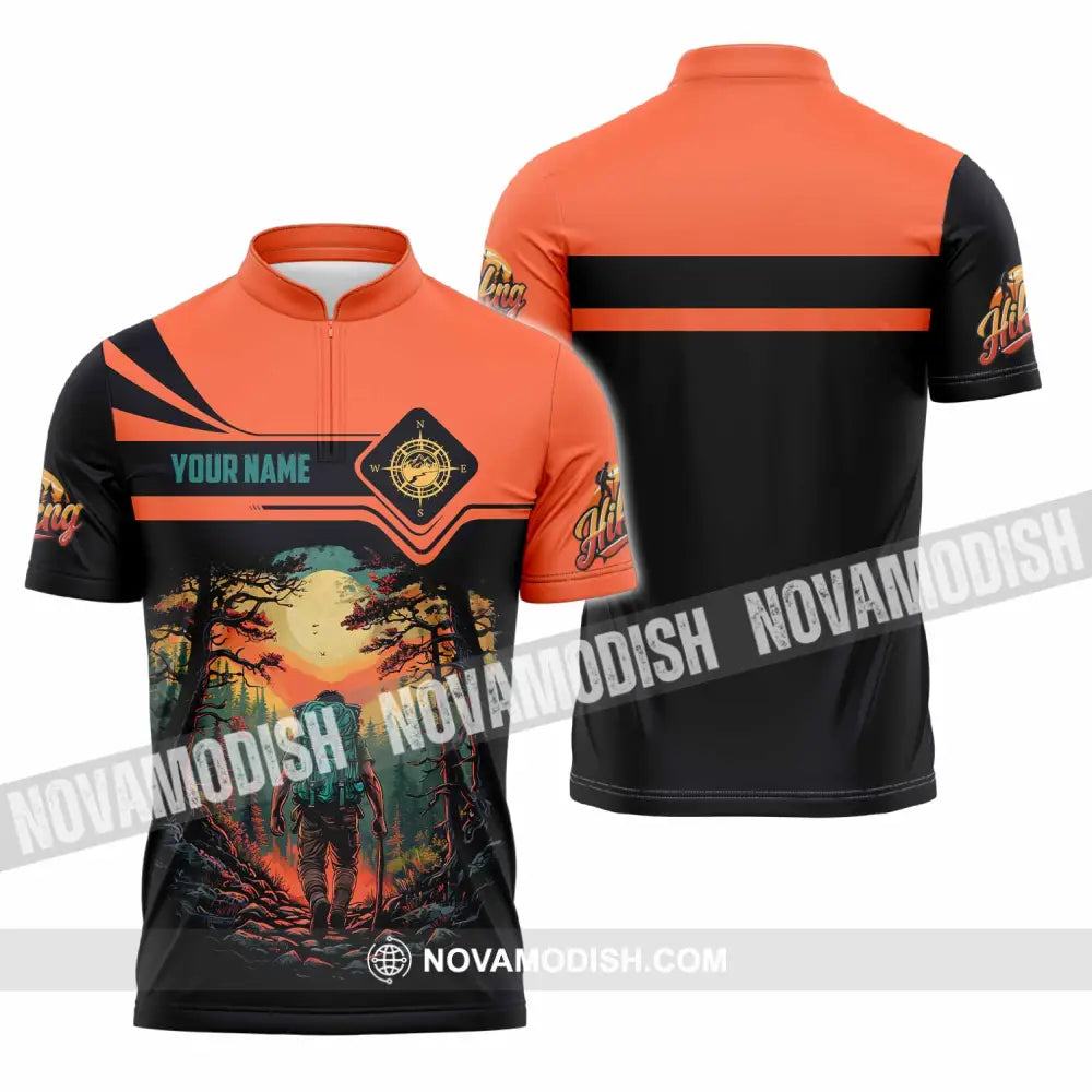 Unisex Shirt - Custom Hiking Shirt Zipper Polo Shirt / S T-shirt