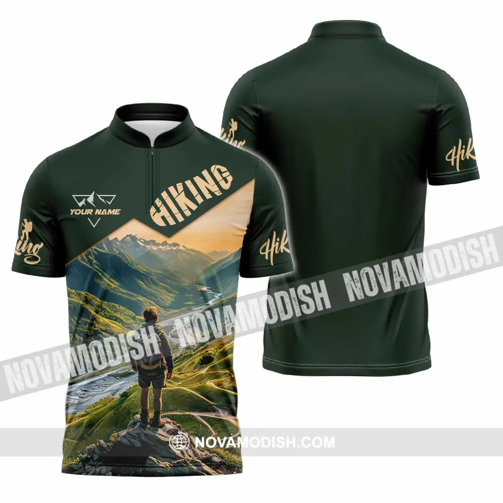 Unisex Shirt - Custom Hiking Shirt Zipper Polo Shirt / S T-shirt