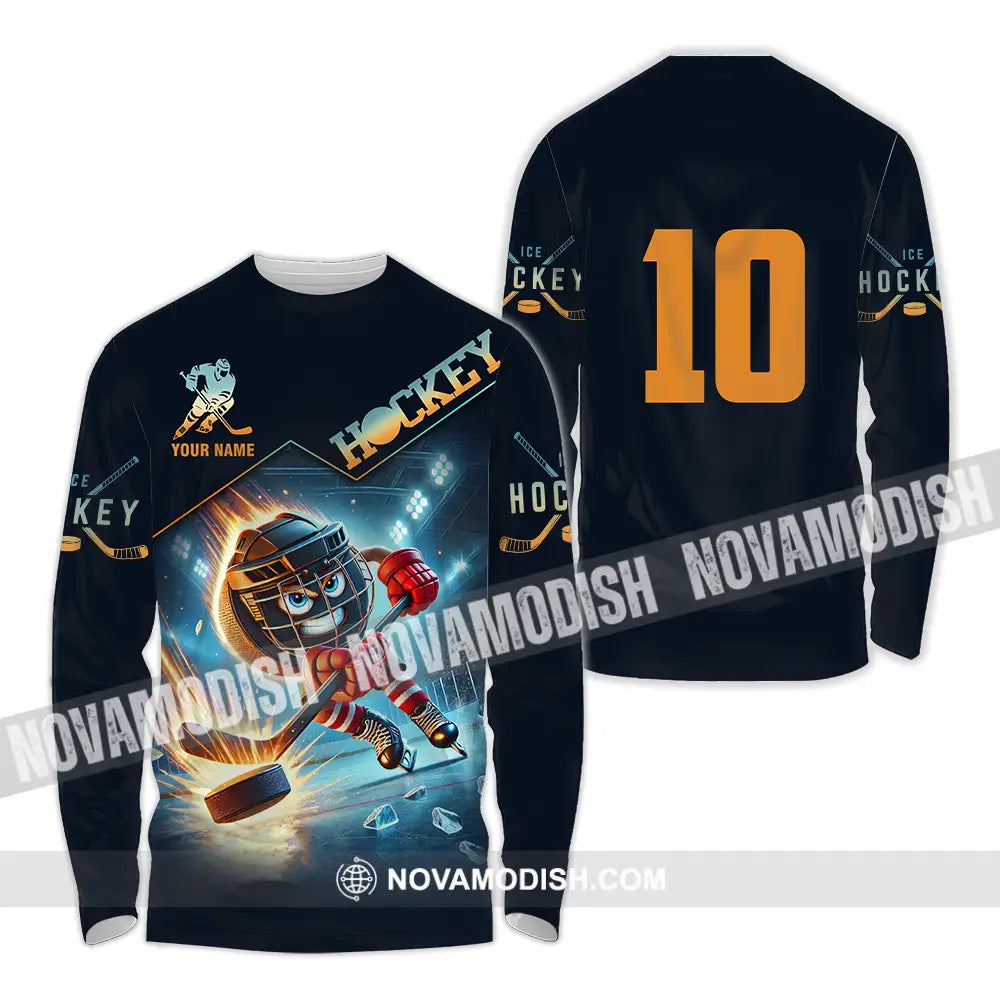 Unisex Shirt - Custom Hockey Shirt Long Sleeve Shirt / S T-shirt