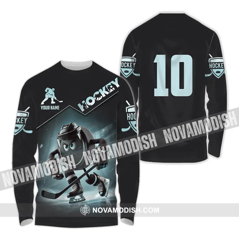 Unisex Shirt - Custom Hockey Shirt Long Sleeve Shirt / S T-shirt