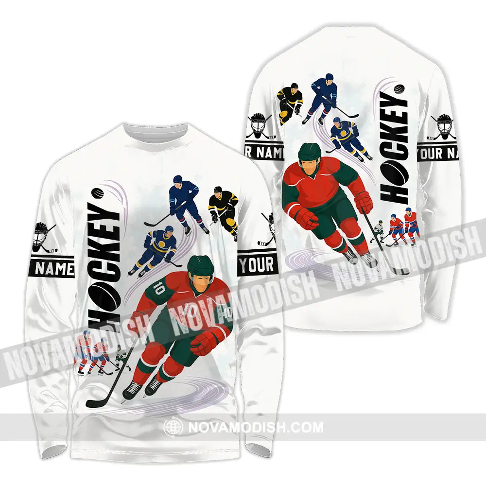 Unisex Shirt - Custom Hockey Shirt Long Sleeve Shirt / S T-shirt