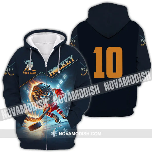 Unisex Shirt - Custom Hockey Shirt Zipper Hoodie / S T-shirt