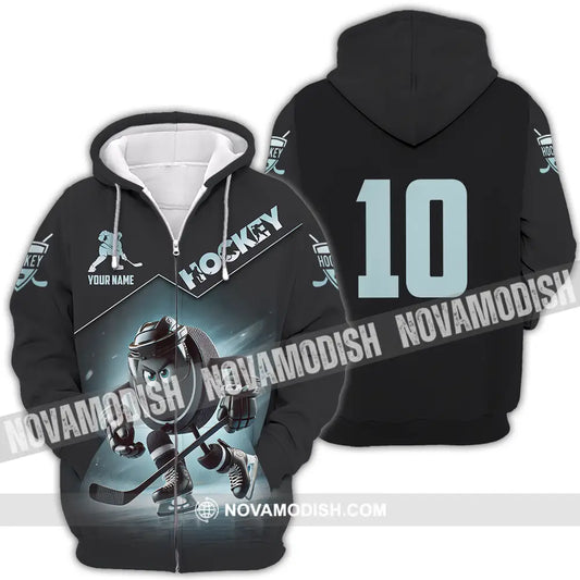 Unisex Shirt - Custom Hockey Shirt Zipper Hoodie / S T-shirt