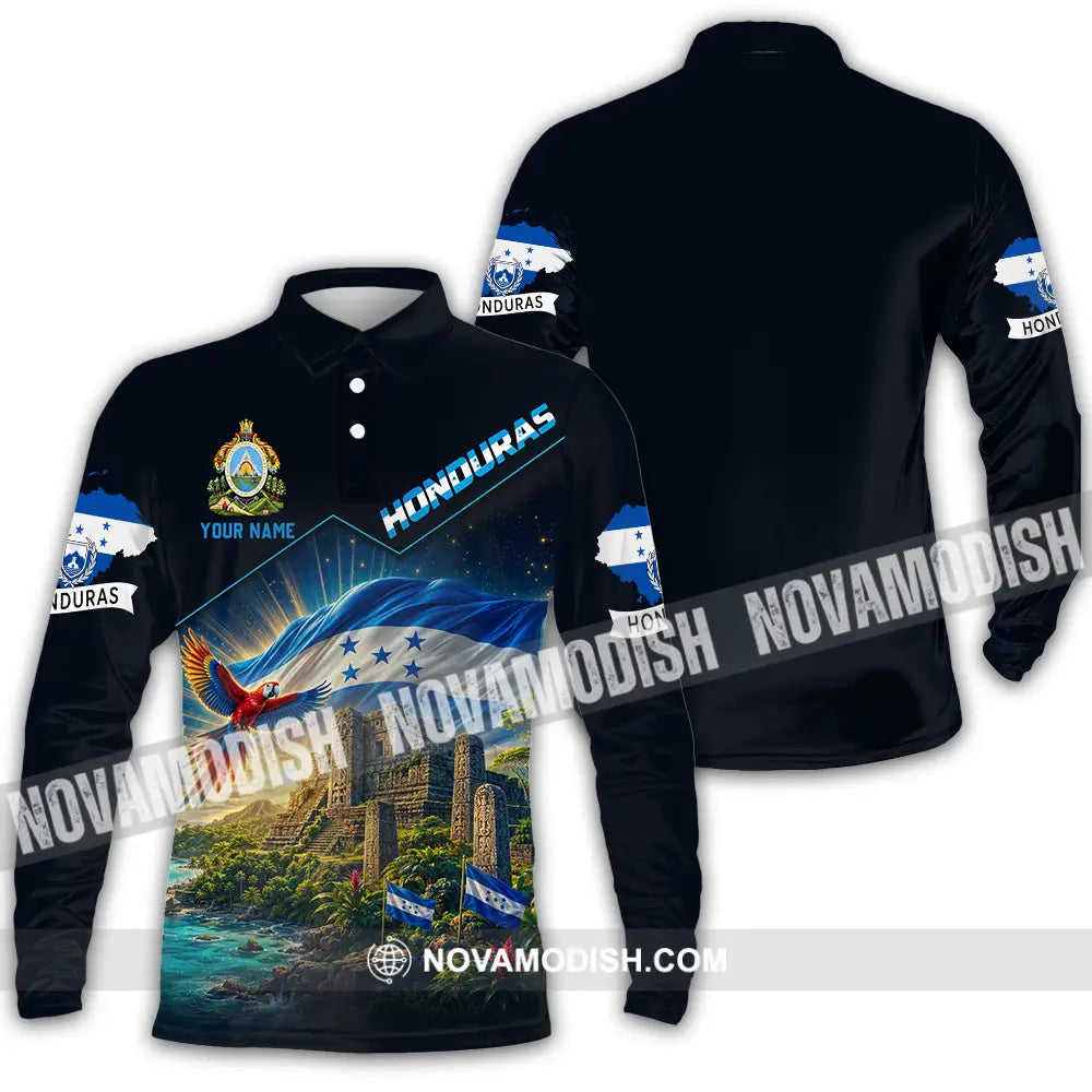 Unisex Shirt - Custom Honduras Shirt - Long Sleeve Polo / S - T-shirt