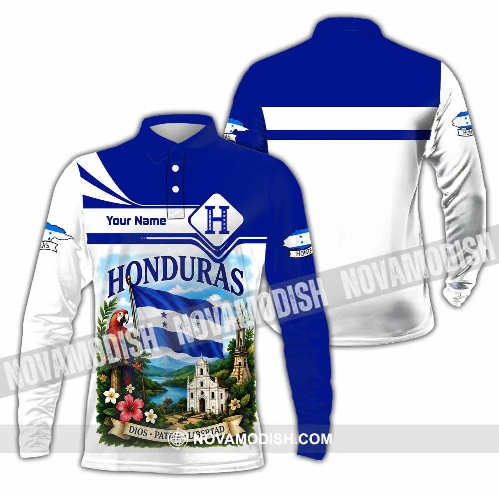 Unisex Shirt - Custom Honduras Shirt - Long Sleeve Polo / S - T-shirt