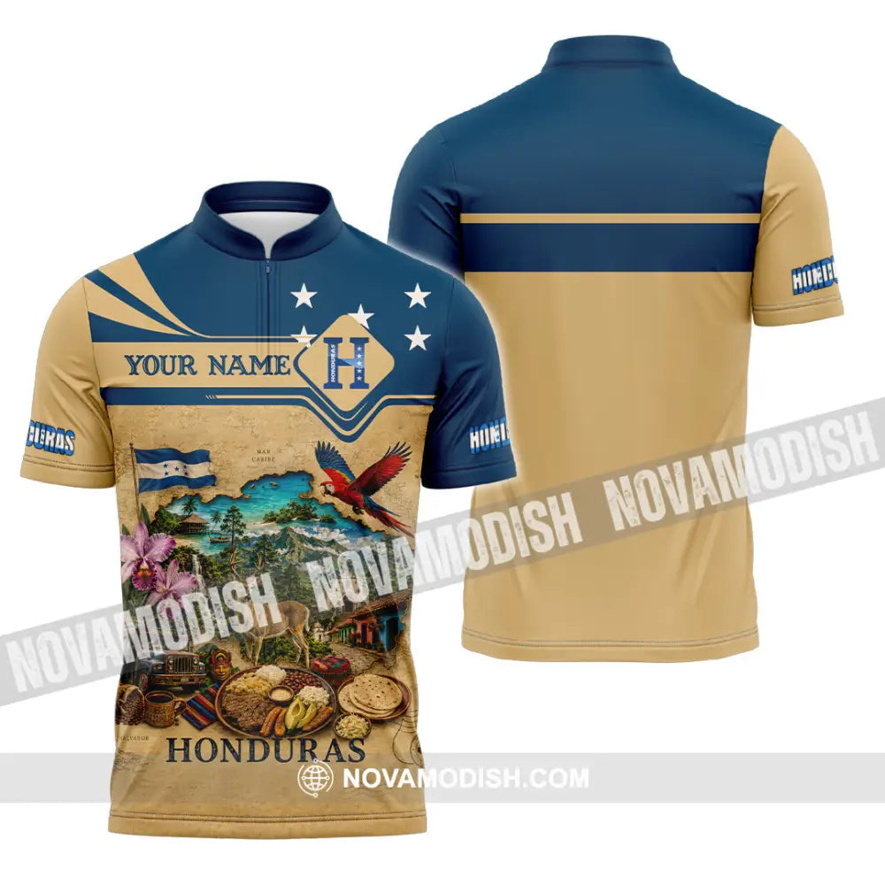 Unisex Shirt - Custom Honduras Shirt - Zipper Polo Shirt / S - T-shirt