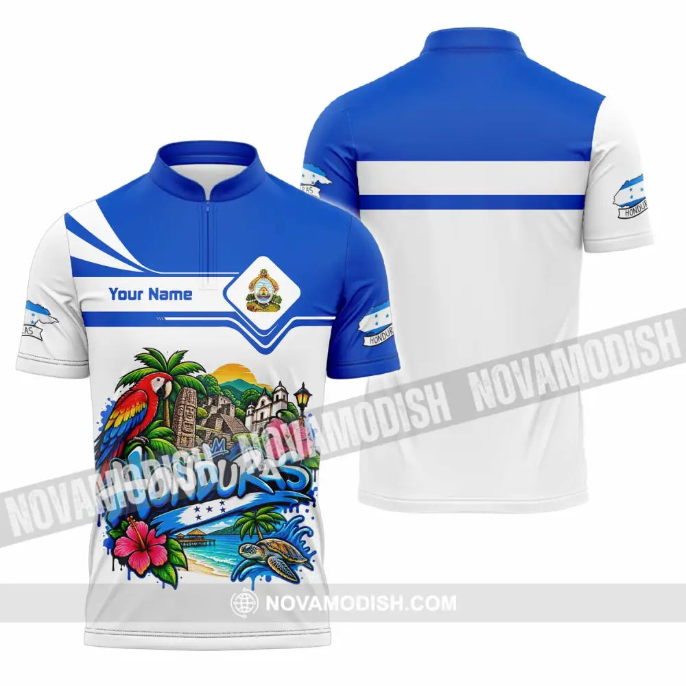 Unisex Shirt - Custom Honduras Shirt - Zipper Polo Shirt / S - T-shirt