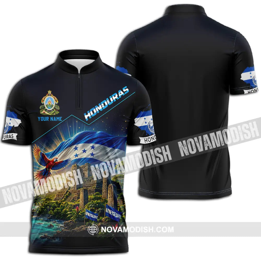 Unisex Shirt - Custom Honduras Shirt - Zipper Polo Shirt / S - T-shirt