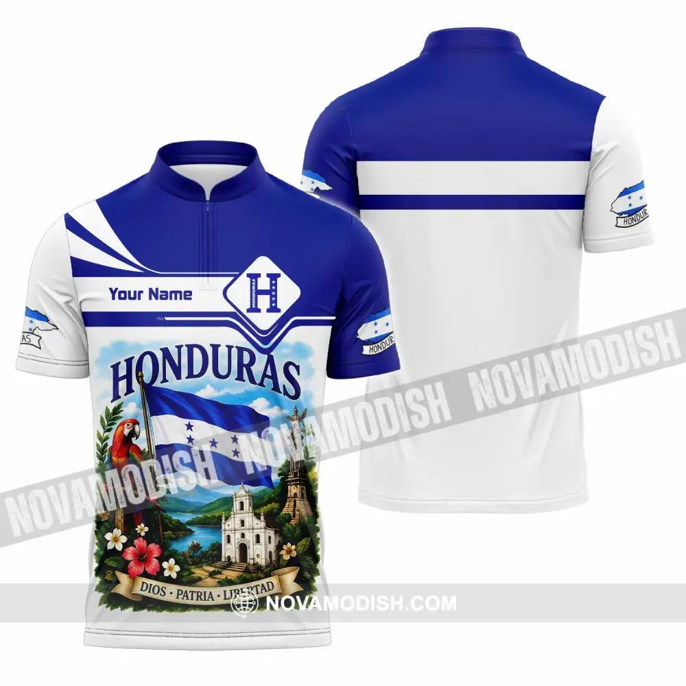 Unisex Shirt - Custom Honduras Shirt - Zipper Polo Shirt / S - T-shirt