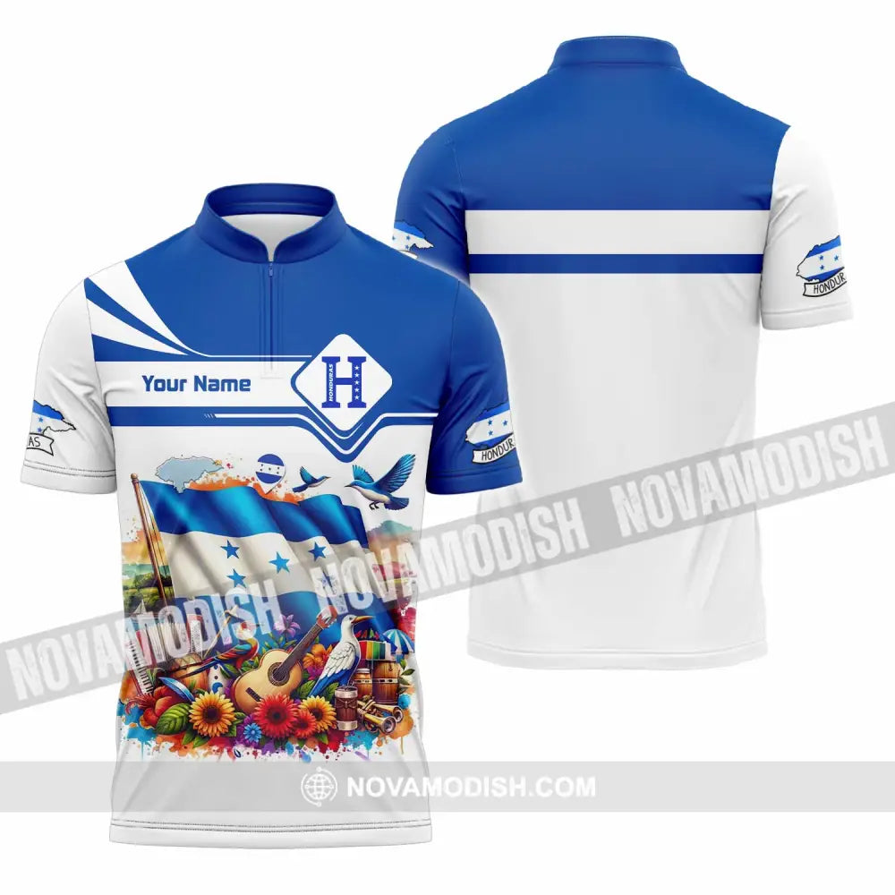 Unisex Shirt - Custom Honduras Shirt - Zipper Polo Shirt / S - T-shirt