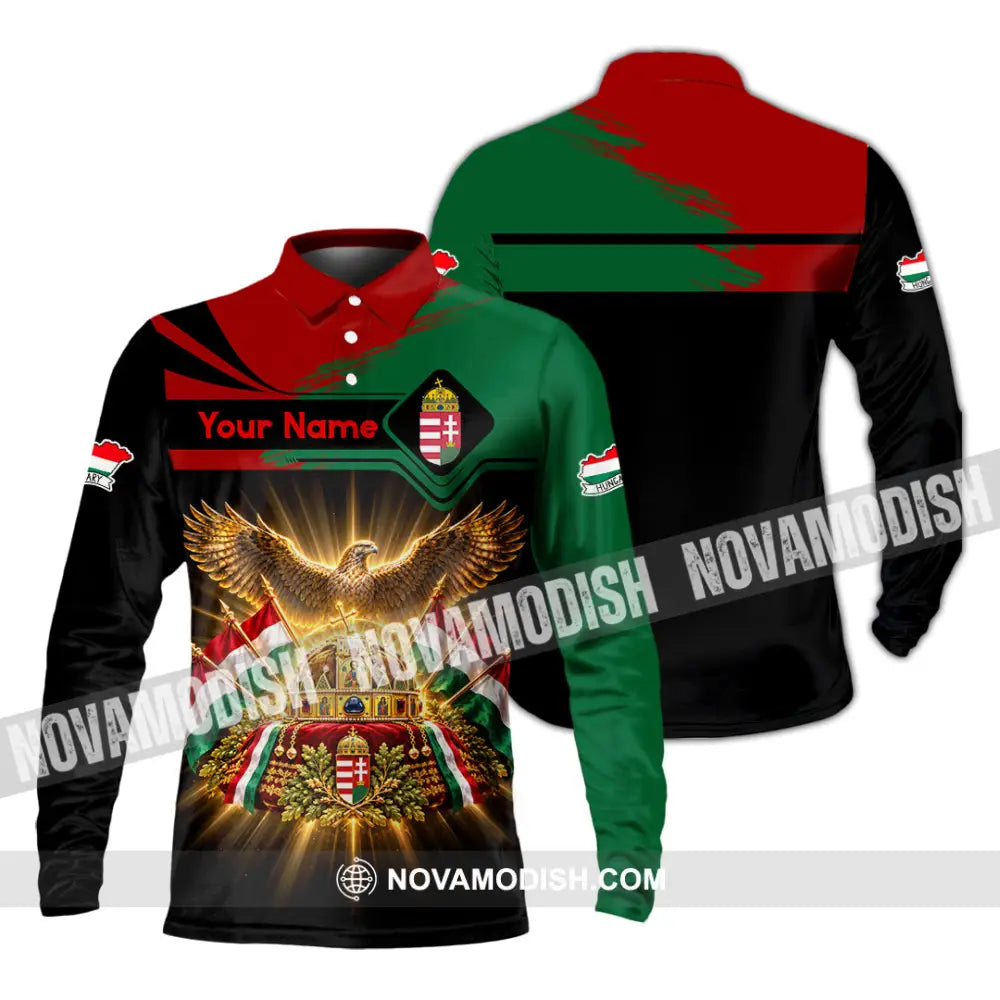 Unisex Shirt - Custom Hungary Shirt - Long Sleeve Polo / S - T-shirt