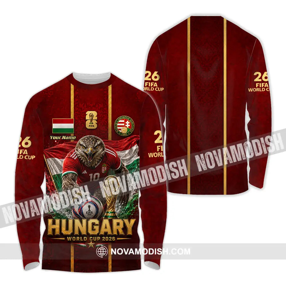 Unisex Shirt - Custom Hungary World Cup 2026 Shirt - Long Sleeve Shirt / S - T-shirt