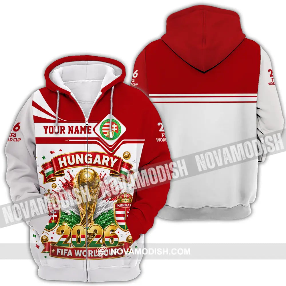 Unisex Shirt - Custom Hungary World Cup 2026 Shirt - Zipper Hoodie / S - T-shirt