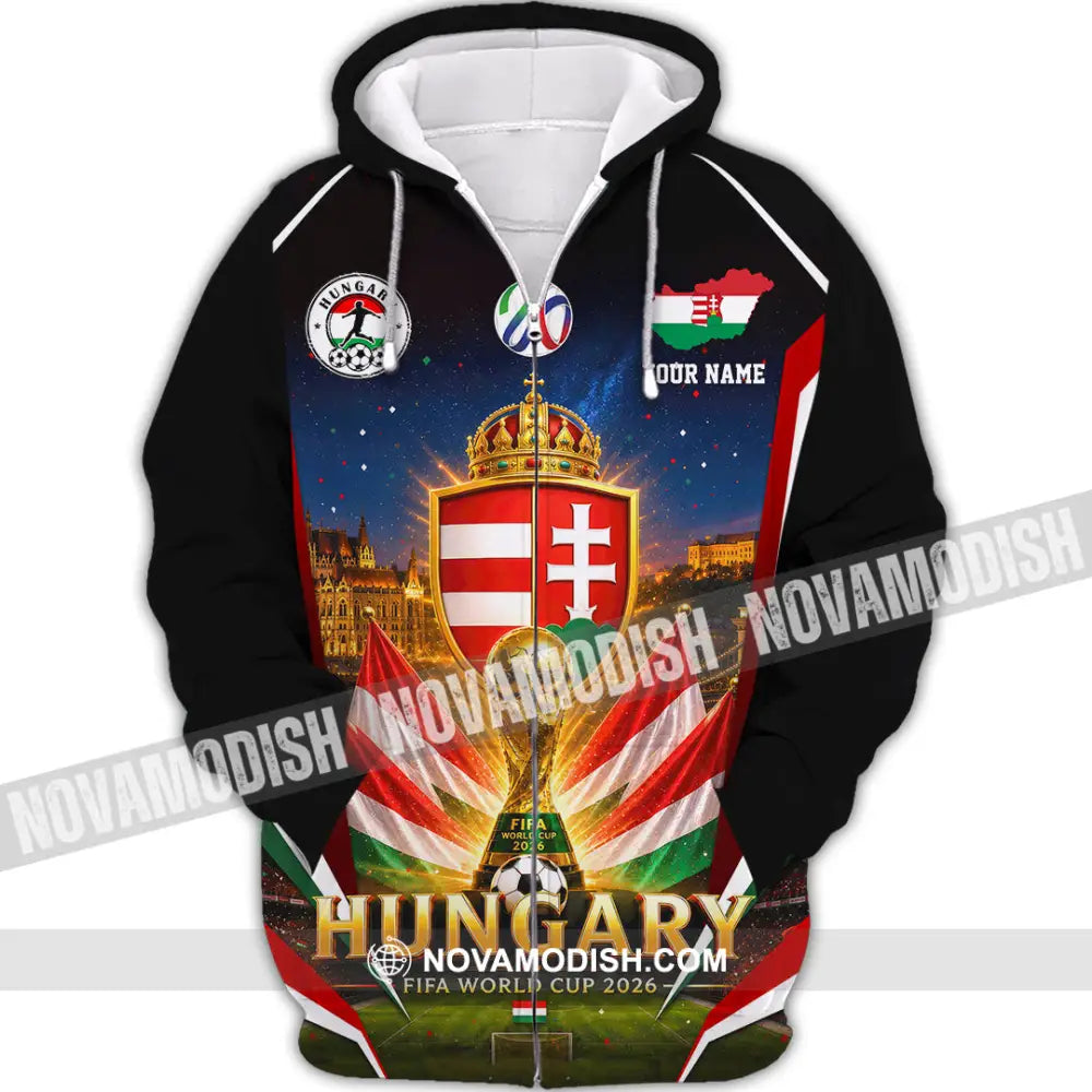 Unisex Shirt - Custom Hungary World Cup 2026 Shirt - Zipper Hoodie / S - T-shirt