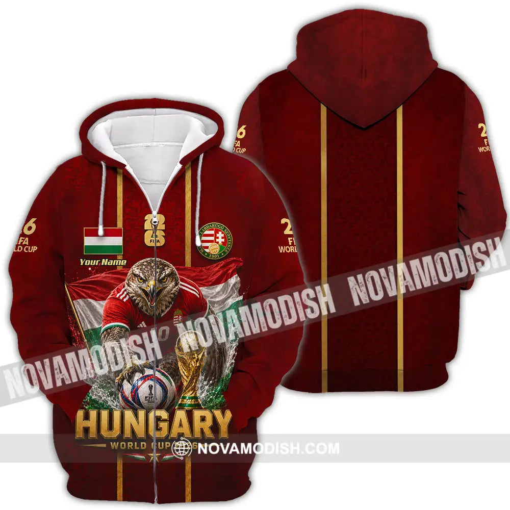 Unisex Shirt - Custom Hungary World Cup 2026 Shirt - Zipper Hoodie / S - T-shirt