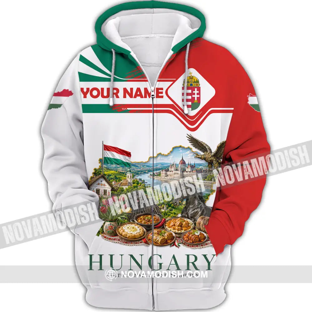 Unisex Shirt - Custom Hungary Shirt - Zipper Hoodie / S - T-shirt
