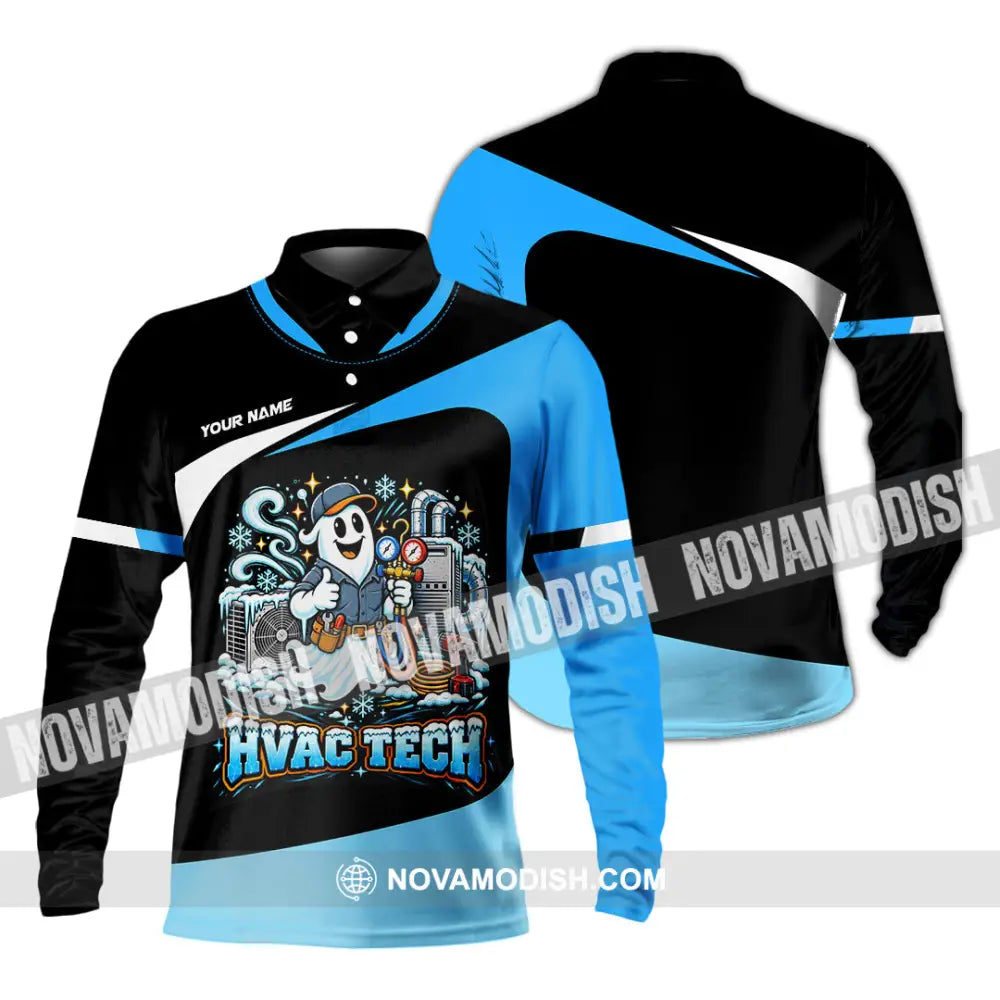 Unisex Shirt - Custom HVAC Tech Shirt - Long Sleeve Polo / S - T-shirt
