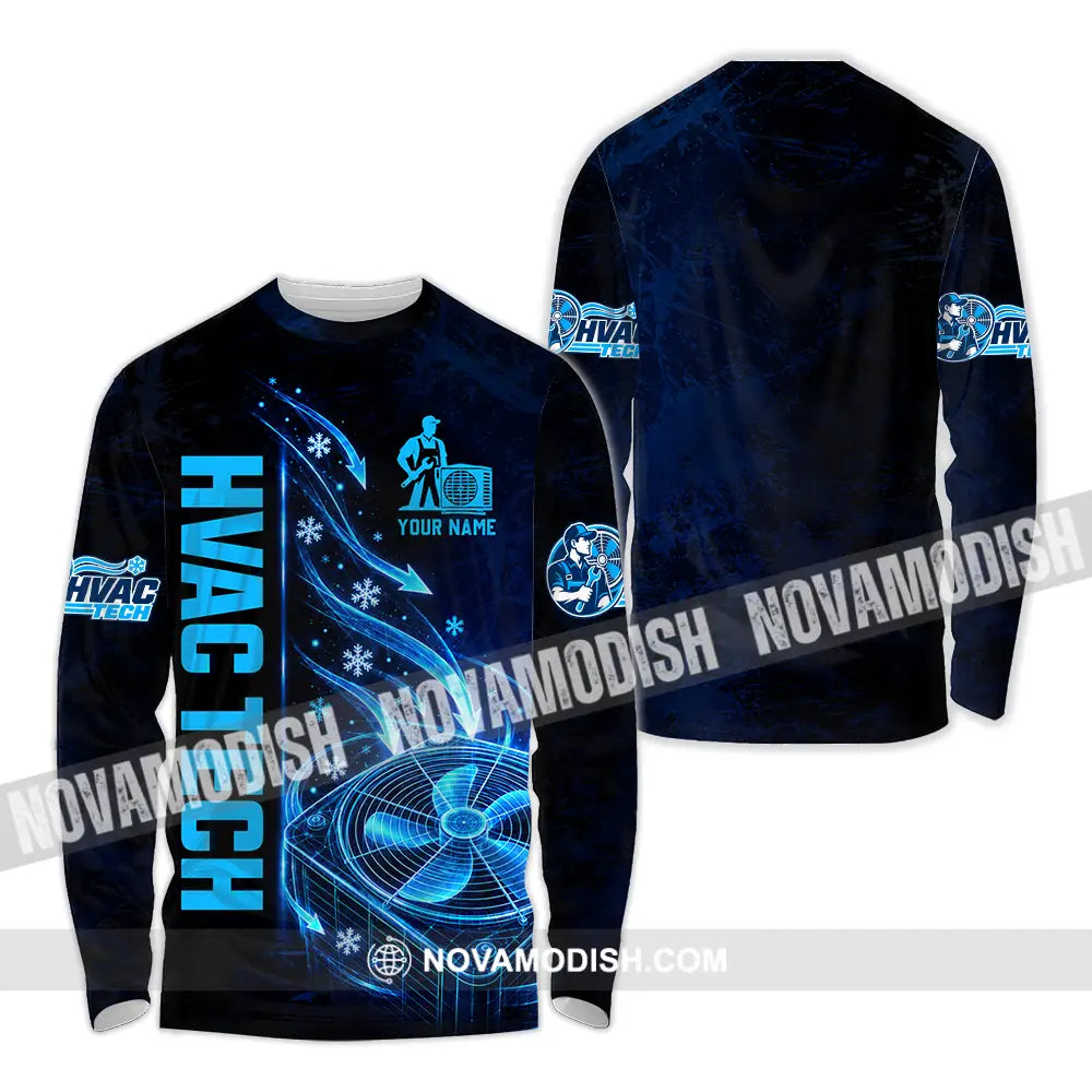 Unisex Shirt - Custom HVAC Tech Shirt - Long Sleeve Shirt / S - T-shirt