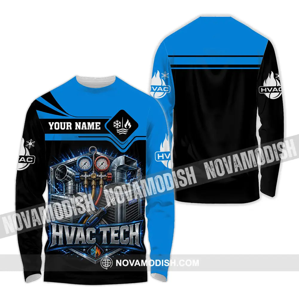 Unisex Shirt - Custom Hvac Tech Shirt - Long Sleeve Shirt / S - T-shirt