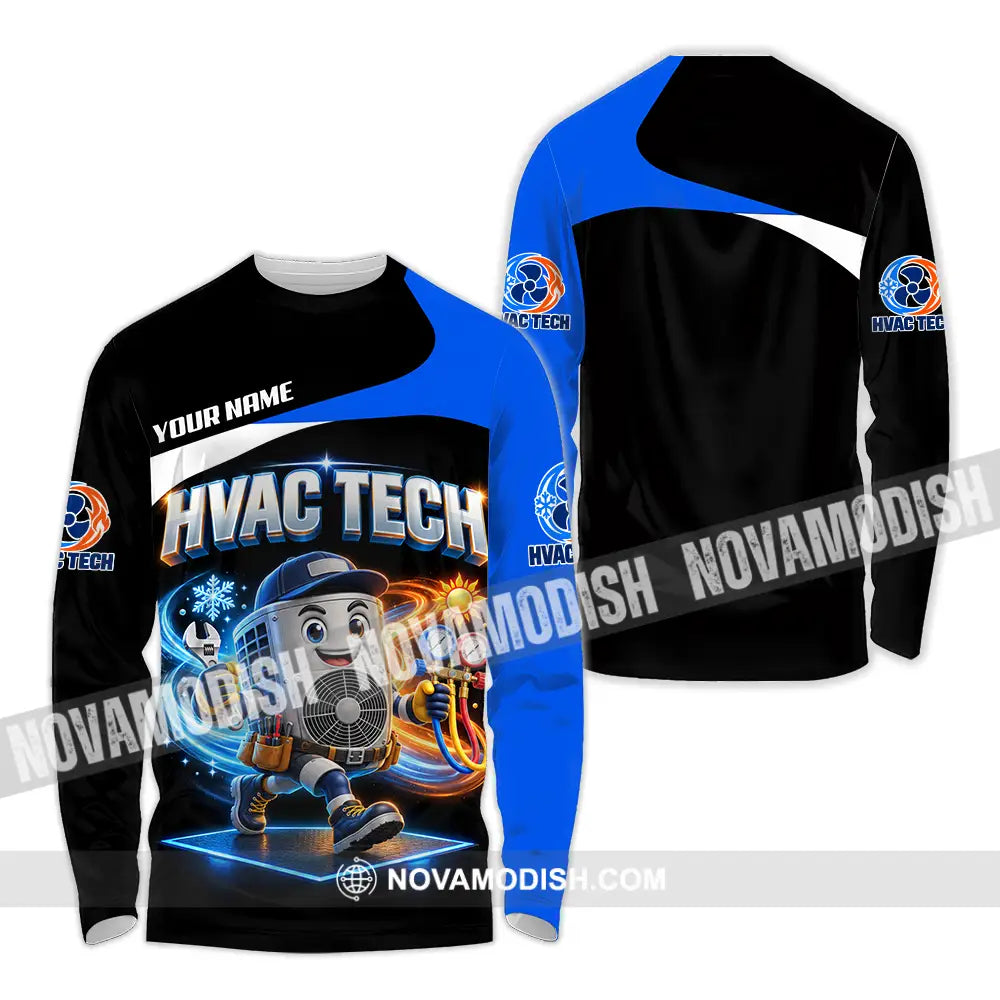 Unisex Shirt - Custom HVAC Tech Shirt - Long Sleeve Shirt / S - T-shirt