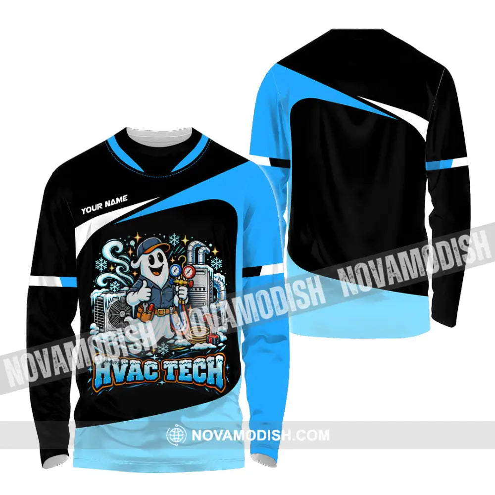 Unisex Shirt - Custom HVAC Tech Shirt - Long Sleeve Shirt / S - T-shirt