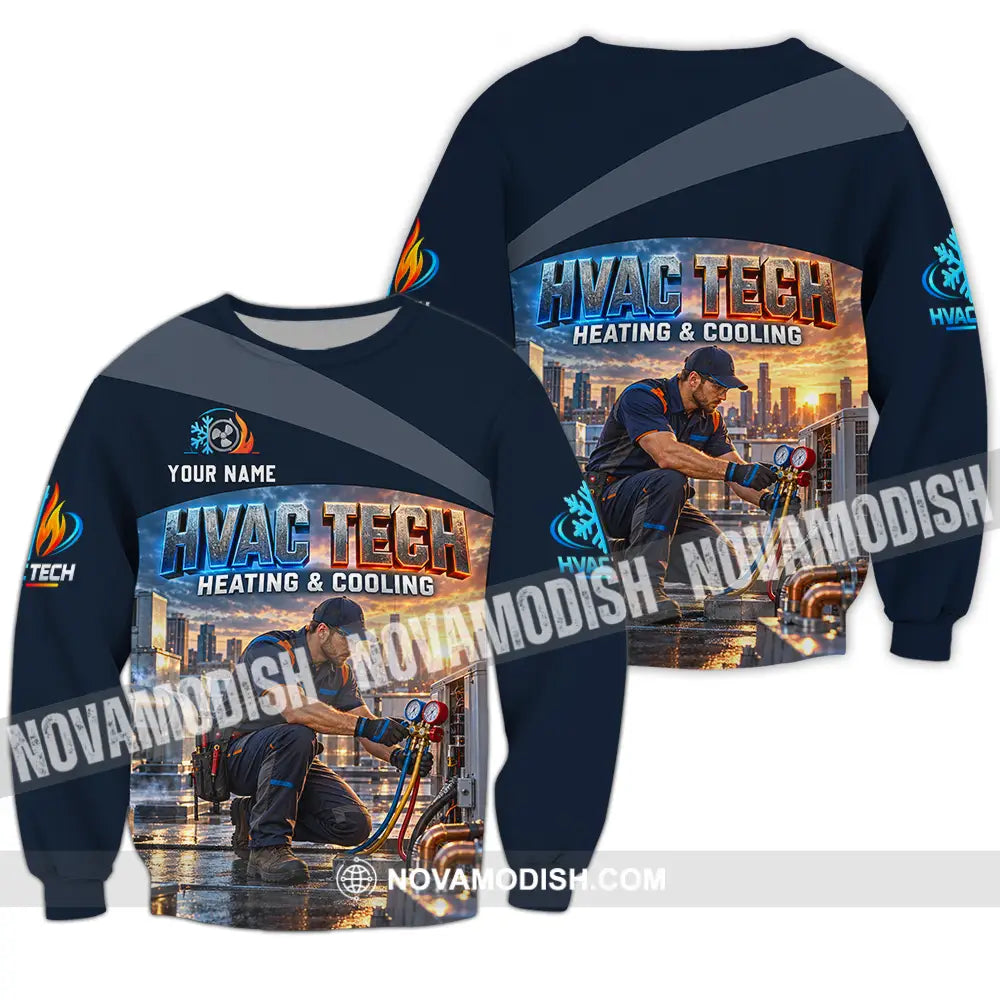 Unisex Shirt - Custom HVAC Tech Shirt - Long Sleeve / S - T-shirt