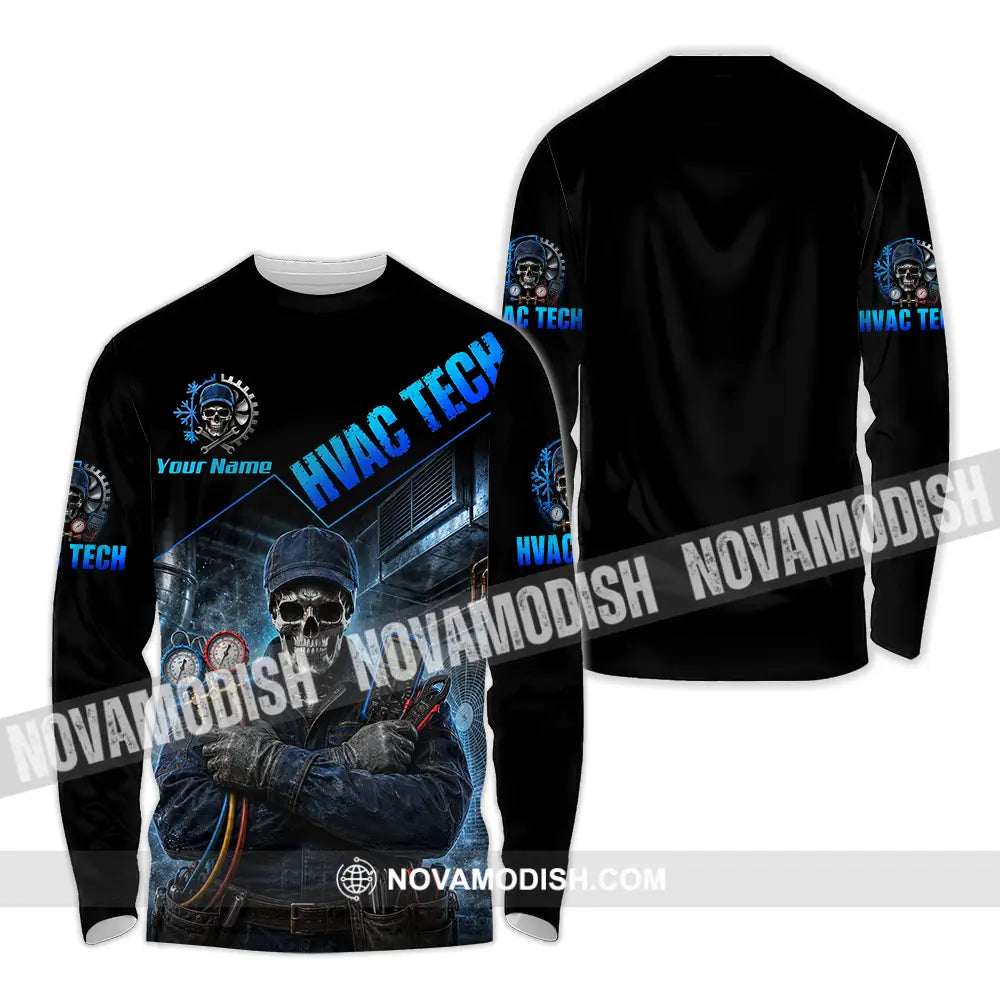 Unisex Shirt - Custom HVAC Tech Shirt - Long Sleeve Shirt / S - T-shirt
