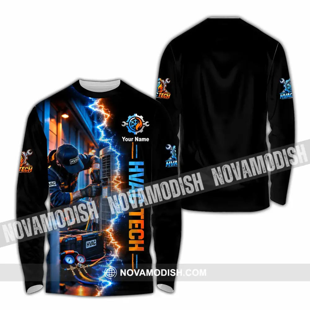 Unisex Shirt - Custom HVAC Tech Shirt - Long Sleeve Shirt / S - T-shirt